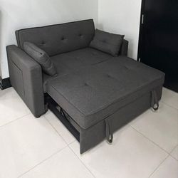 Sofa Bed in Dark Gray, Comfortable and Affordable 