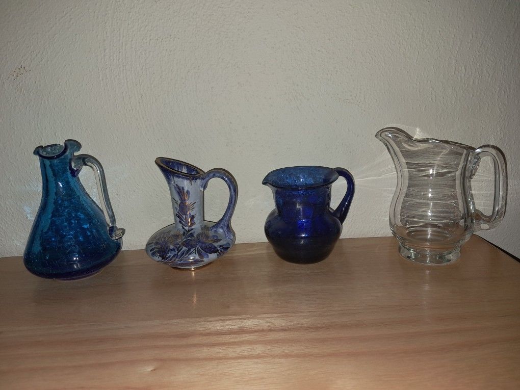 Small Glass & Ceramic Pitchers