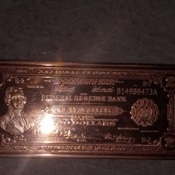 Federal Reserve Bank $2 Copper New York Bar