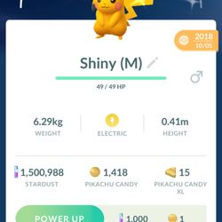 Pokemon GO Shiny Fragment Pikachu