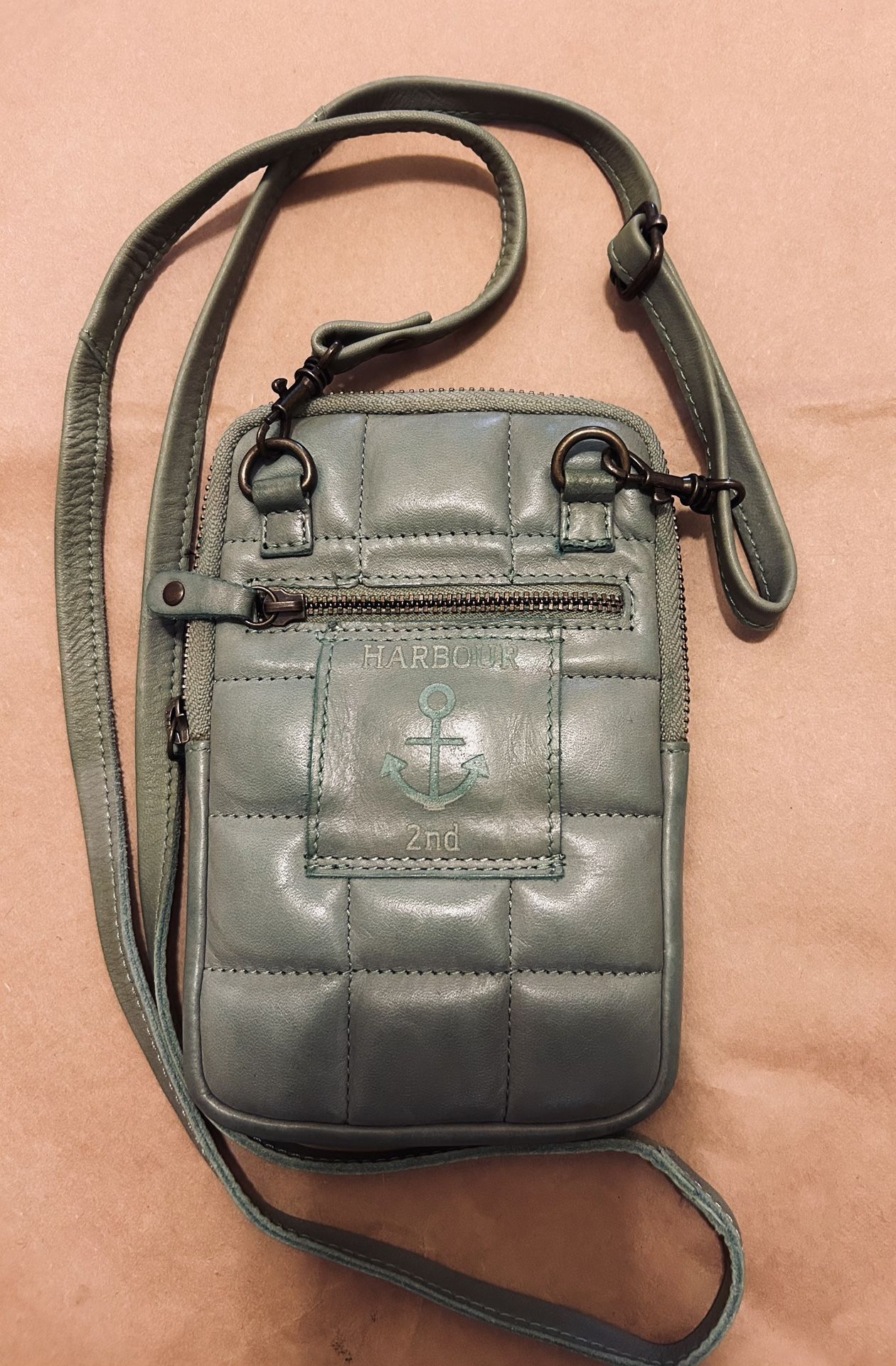 Harbour 2nd Genuine Leather Green Crossbody Travel Gorpcore