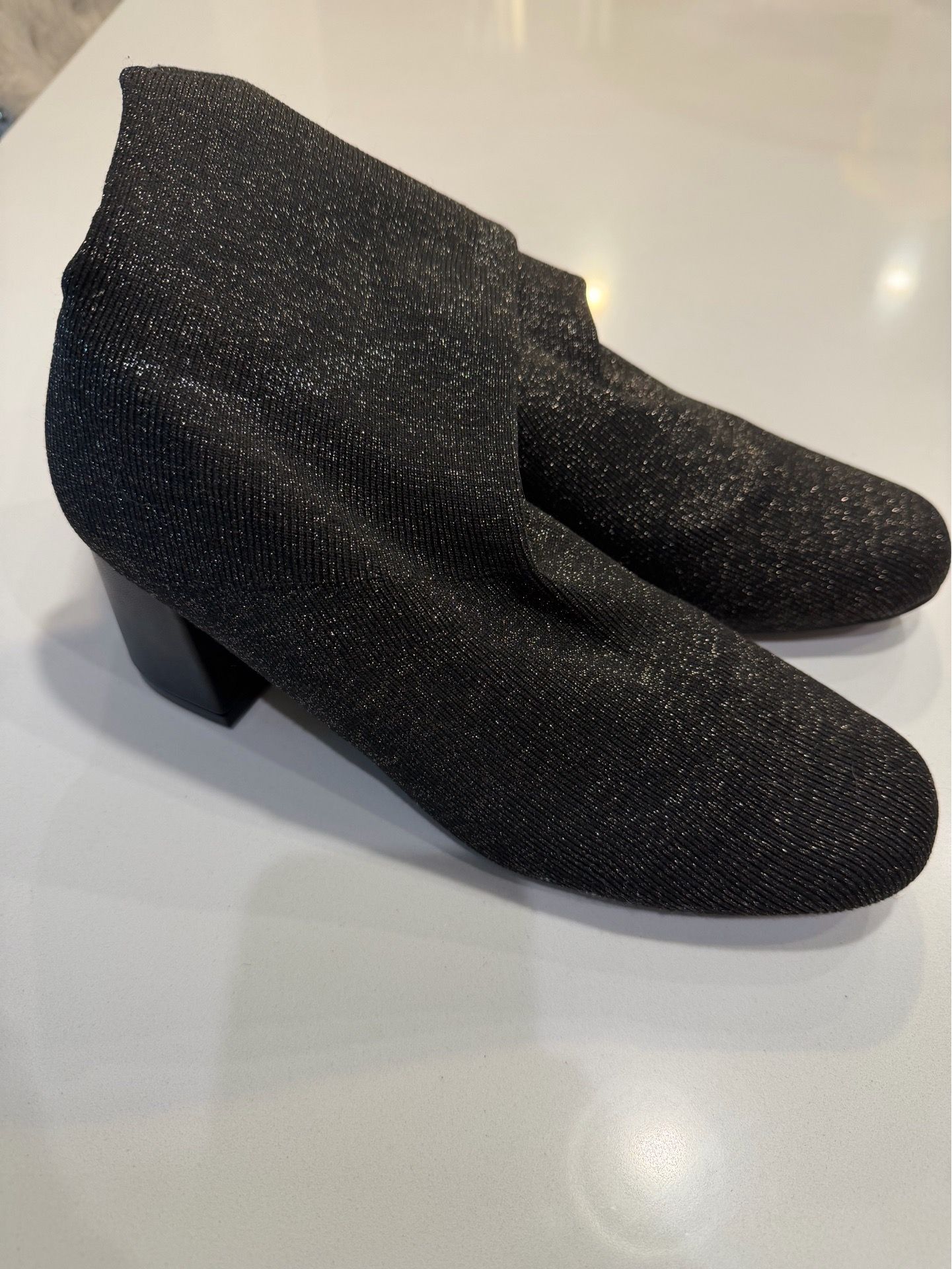 Women’s Black Glitter Heel Shoes size 10
