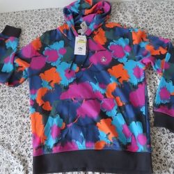 penguin FLORAL PRINT TERRY HOODIE M NWT