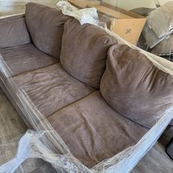 TAN SECTIONAL SOFA BED 