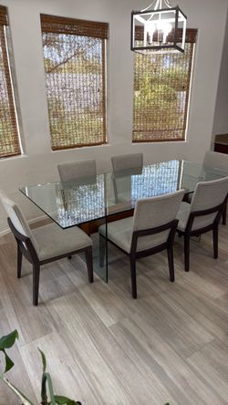 Glass table and chairs