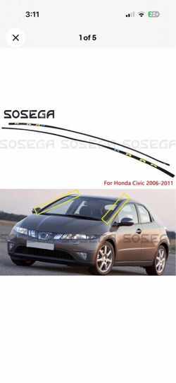 New 2006–2011 Honda Civic Roof Drip Side Molding Set – Left & Right