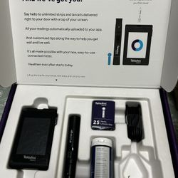 Teladoc / Livongo Glucose Meter Kit + 100 Strips + 125 Lancets (New) 