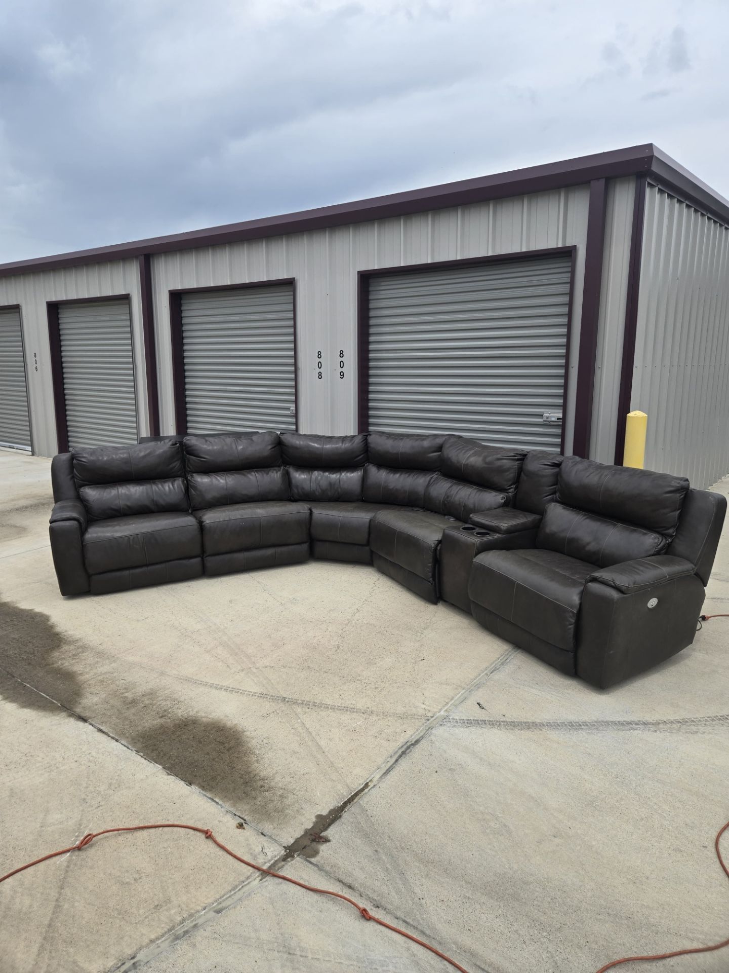 leather recliner sofa sectional.