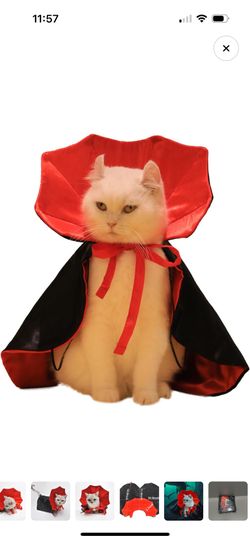 Vampire Cape Pet Halloween Costume For Small Medium Dogs Cats 