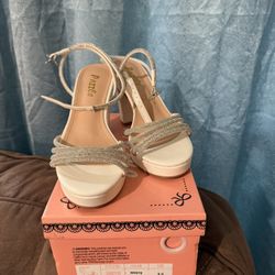 White Pazzel Heels 