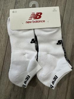 New Balance 6 Set Of Socks In White, Black And Gray Colors
