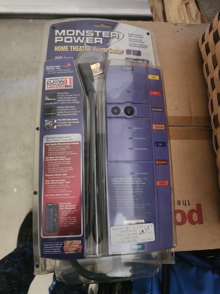 NEW MONSTER POWER HOME THEATER SURGE PROTECTOR 