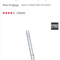 28 ft werner aluminum extension ladder