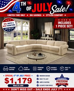 4TH OF JULY SALE 🚨 cream sectional
