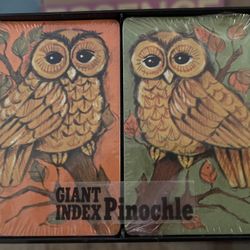 Sealed Retro Owl Vintage Playing Cards- Two Sets