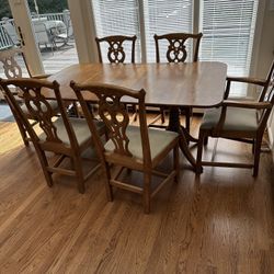 Stickley Cherry Banquet Table Six Chairs. Lower price