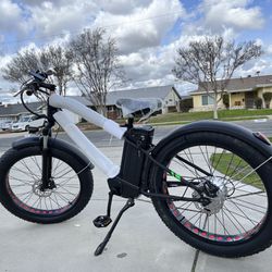 Electric bicycle, 800$, add a battery and a large seat cushion for 1000$