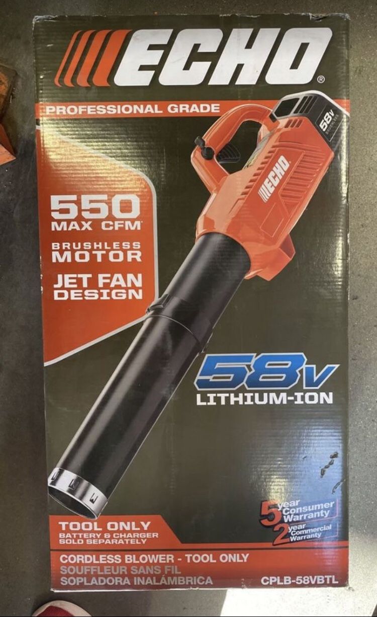 Echo 550 CFM VS Turbo 58 Volt Brushless Lithium Ion Cordless Leaf