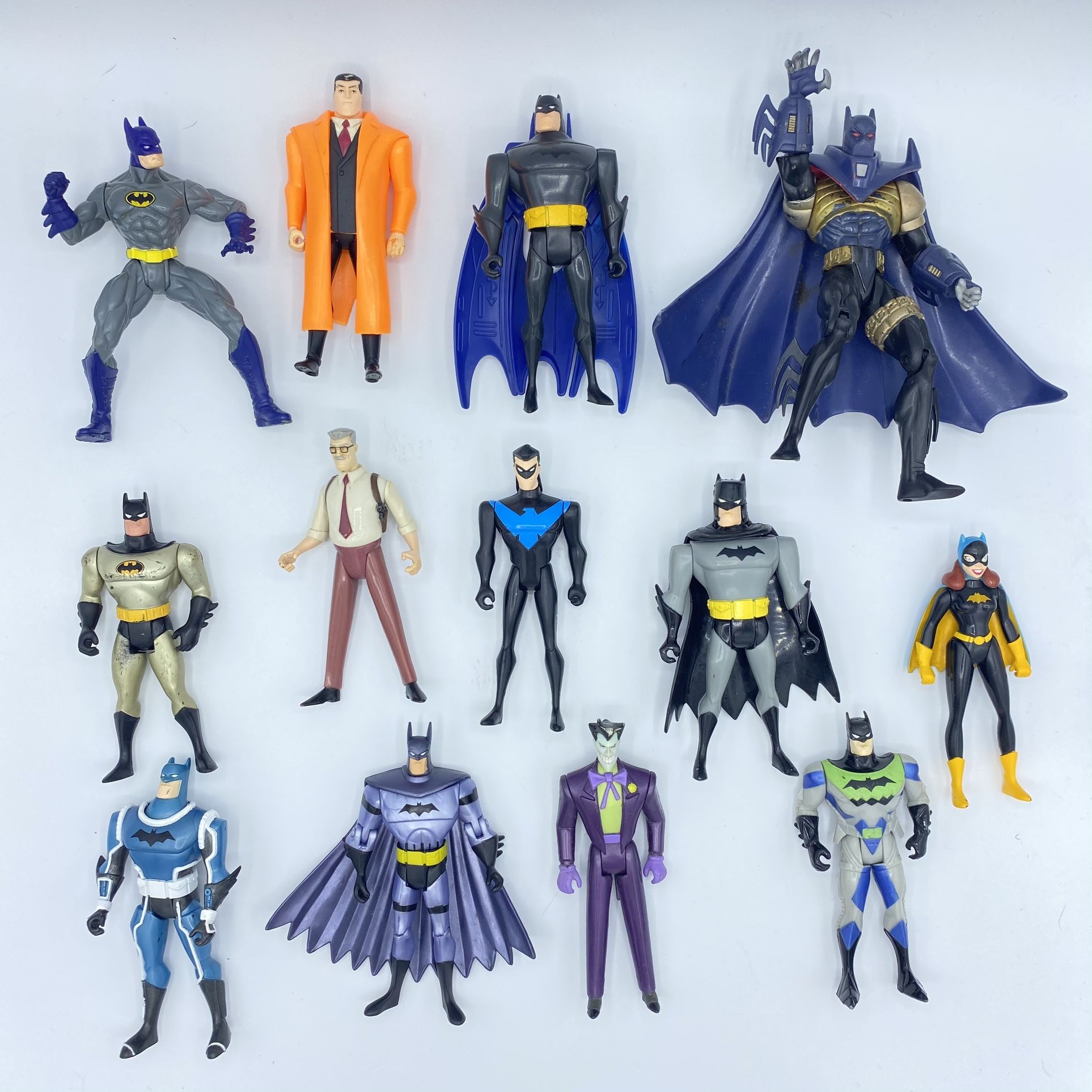 Lot Of 13 Batman Action figures Different Suites Joker, BatWoman Rare