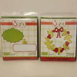 Sizzix Set/2 Originals Dies BNIP Wreath & Tags