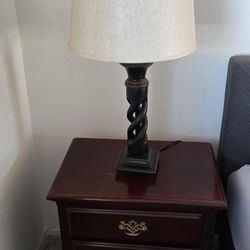 Side Table With Night Lamp