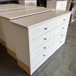 New White 8 Drawer Dresser