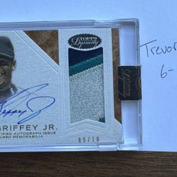 Ken Griffey Jr Game Used Patch Autograph Card Topps Dynasty 2015 