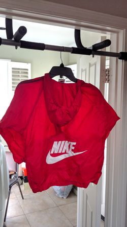SIZE MEDIUM YOUNG KIDS retro nike jordan rain jacket red windbreaker hoodie