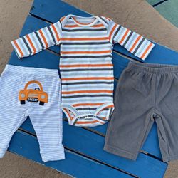 Like new Carter’s 3-piece baby outfit, size 3 months