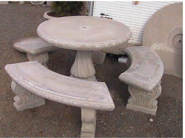 Solid Concrete Patio Set Table Bench Outdoors For In Mesa Az Solid Concrete Patio Set Table Bench Outdoors For In Mesa Az Offerup