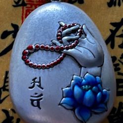 Tibetan Silver Blessing pendant and necklace 