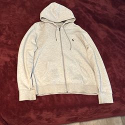 Grey polo hoodie for sell!!!
