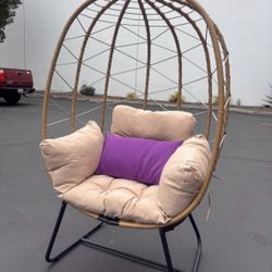On Sale!! $95 !! New Outdoor Patio Indoor Wicker Large Egg Chair With Table
