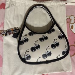 Black And White Cherry Coachtopia Purse