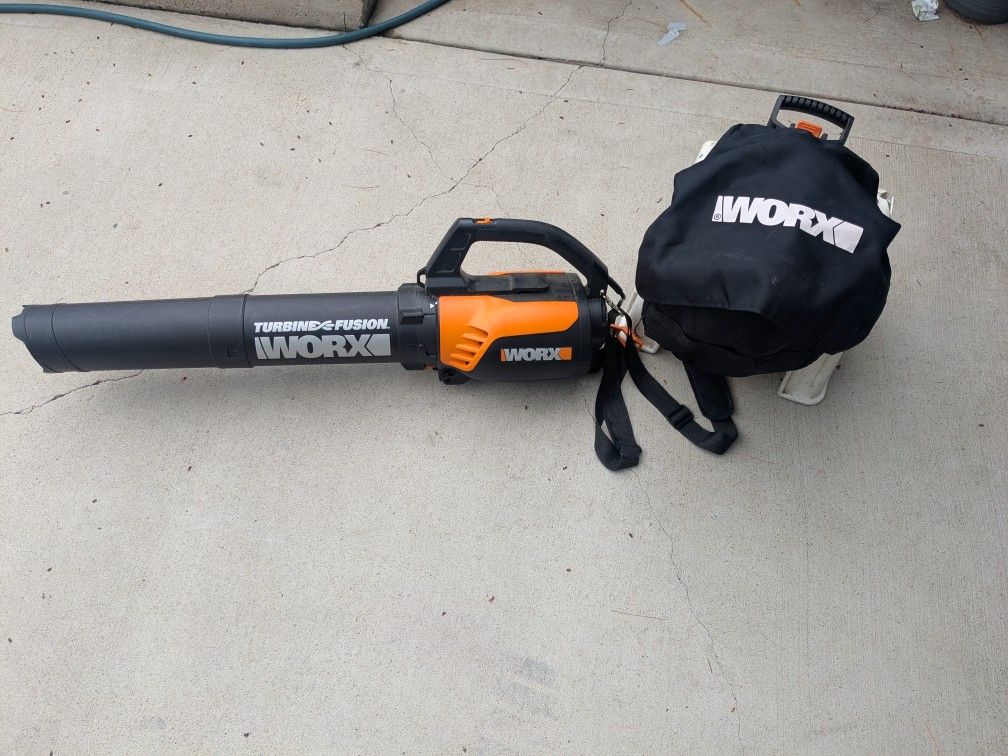 Workx turbine fusion leaf blower mulcher and vacuum new 120 sale $50