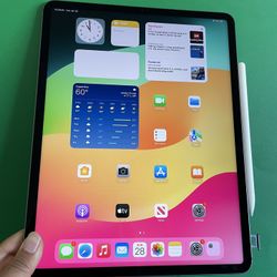 256GB Apple IPad Pro 12.9” 4th Generation (Face ID/Liquid Retina/2020 ) WiFi + cellular (Unlocked) with keyboard, Pen & Accessories (1TB $859) 