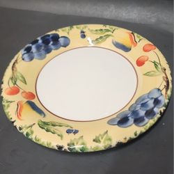 Set Of 6 Dansk Fall Harvest 11.5” Dinner Plates Hand-Painted Made In Italy