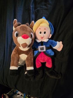 Rudolph and Hermey plush toys