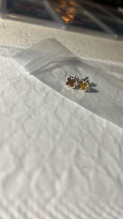 Natural tigers eye and solid silver earrings