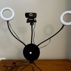 Netvue 1080p Camera With 2 Ring Lights