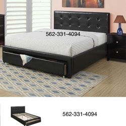 Cama Tamaño Full Con Cajon Abajo. Incluye  Colchon. 