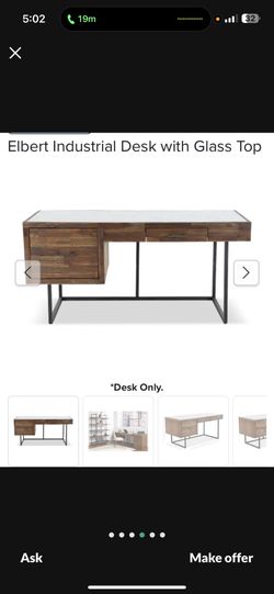 Wood And Glass Desk