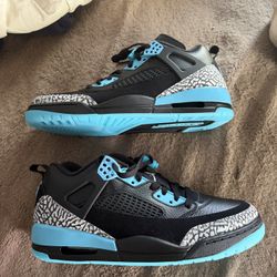 Size 11 Nike Air Jordan Spizike Low SE Black Gamma Blue 