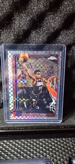 VJ Edgecomb RC - 2026 Topps Chrome Update X-Fractor #153 - Philadelphia 76ers