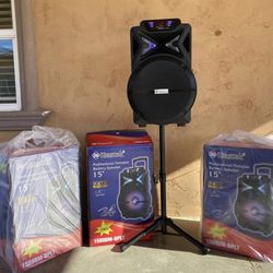 15 Inch Portable Rechargeable Bluetooth Speaker New $155