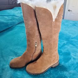NWOT Women's Bjorndal Suede Leather Knee High Boots Size 6