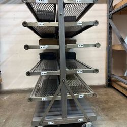 Heavy Duty Metal Removable Shelves With Wheels