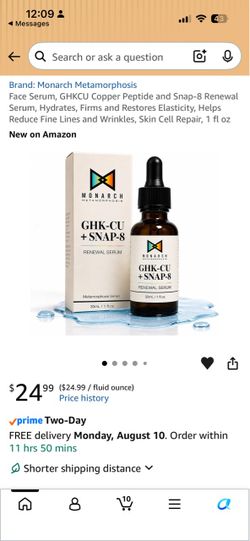 VIRAL GHKCU+ Snap-8 COPPER PEPTIDE FACIAL SERUM