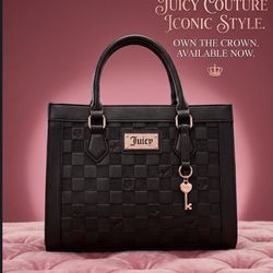 Juicy couture black checkered tote