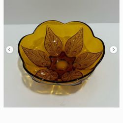 Vintage Amber Bowl